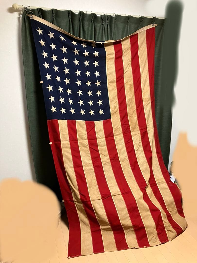特大 ビンテージ 50s アメリカ国旗 星条旗 48星