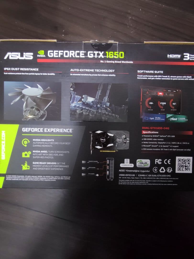 グラフィックボード・グラボ・ビデオカード ASUS GeForce GTX 1650 4GB OC