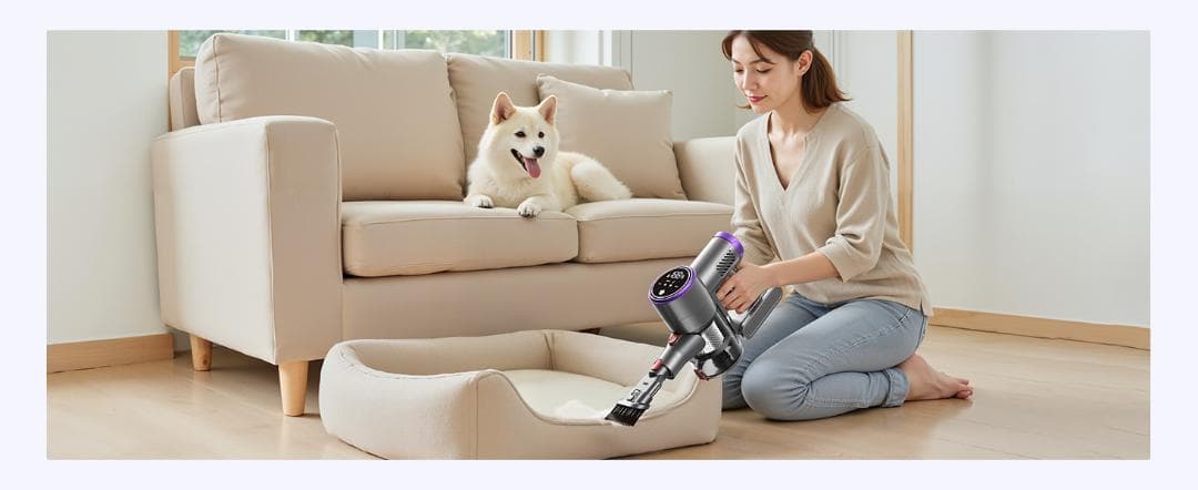 保証付き サイクロン掃除機　コードレス掃除機　65KPa超強吸引力