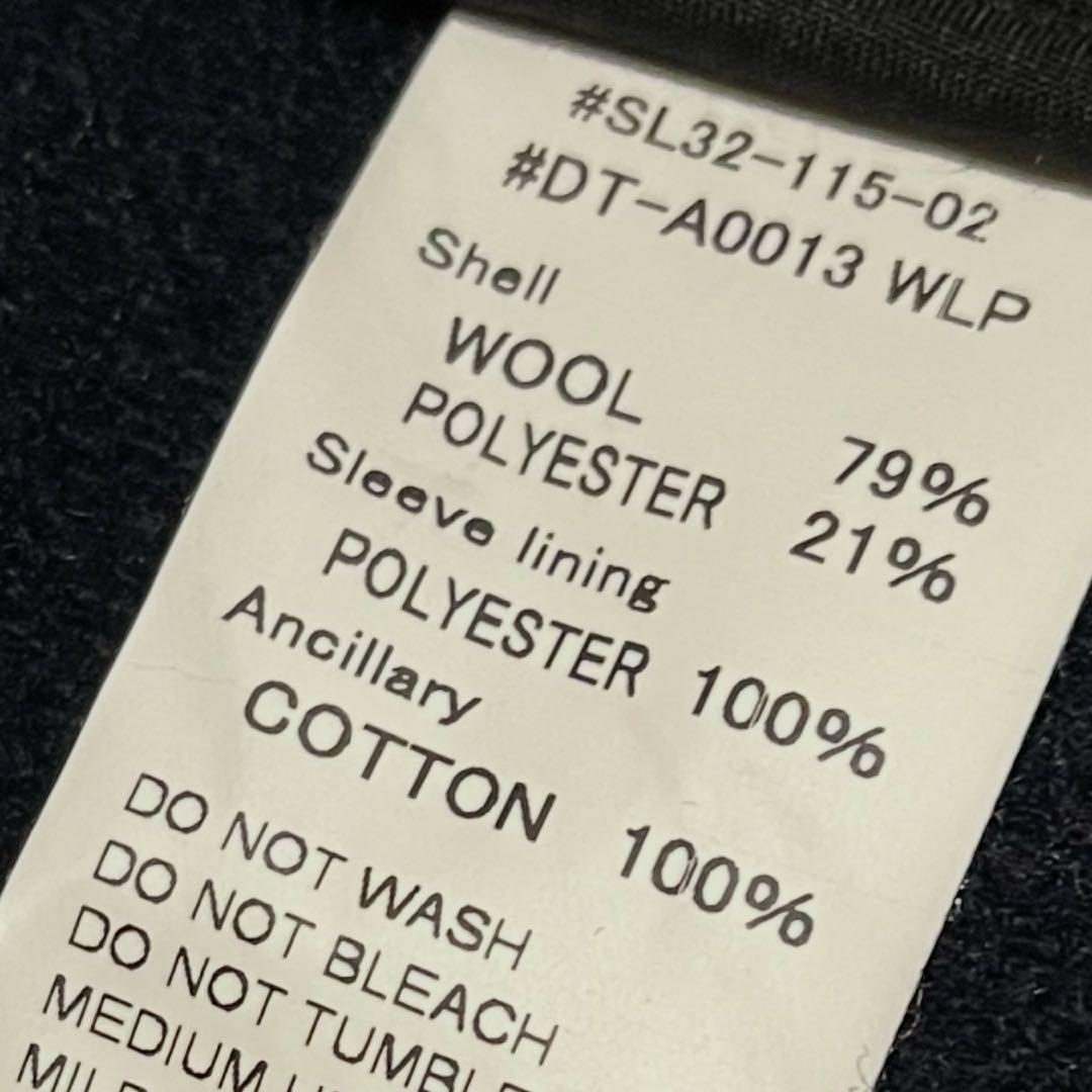 本日中DANTON ダントンノーカラージャケット　コート38ネイビー