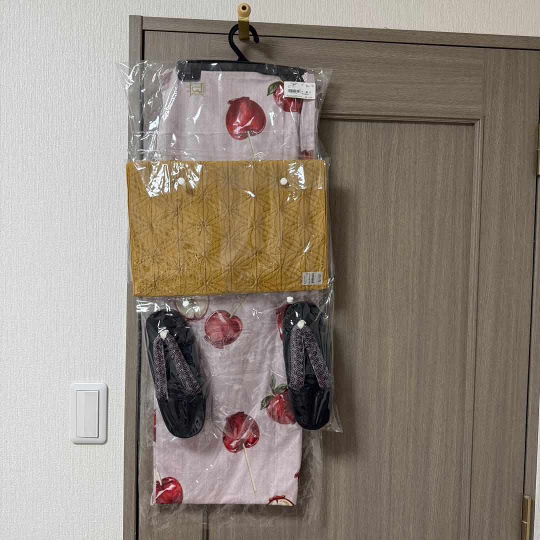 Maison de FLEUR Petite Robe 果音 林檎飴浴衣 ピンク