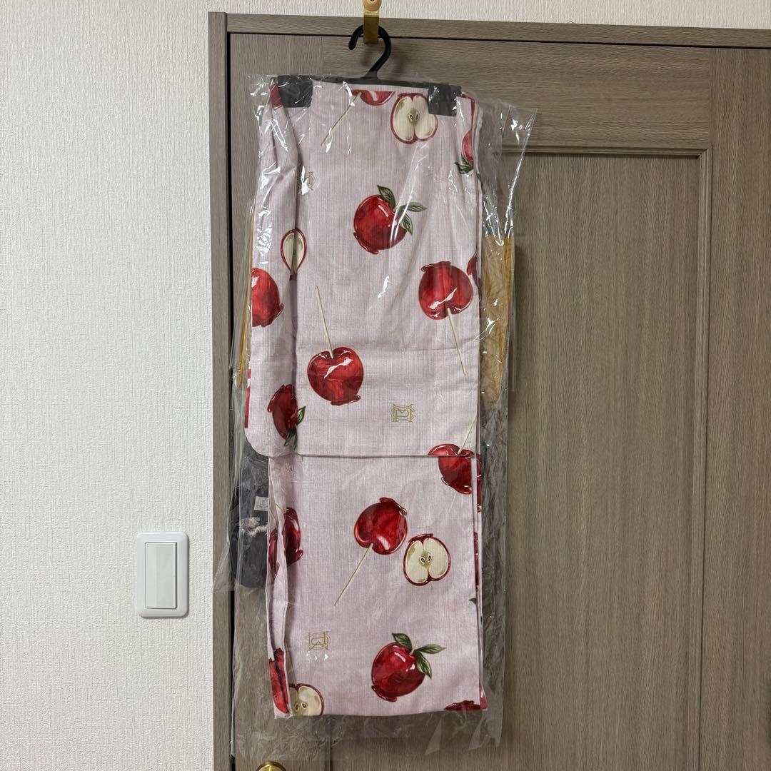 Maison de FLEUR Petite Robe 果音 林檎飴浴衣 ピンク