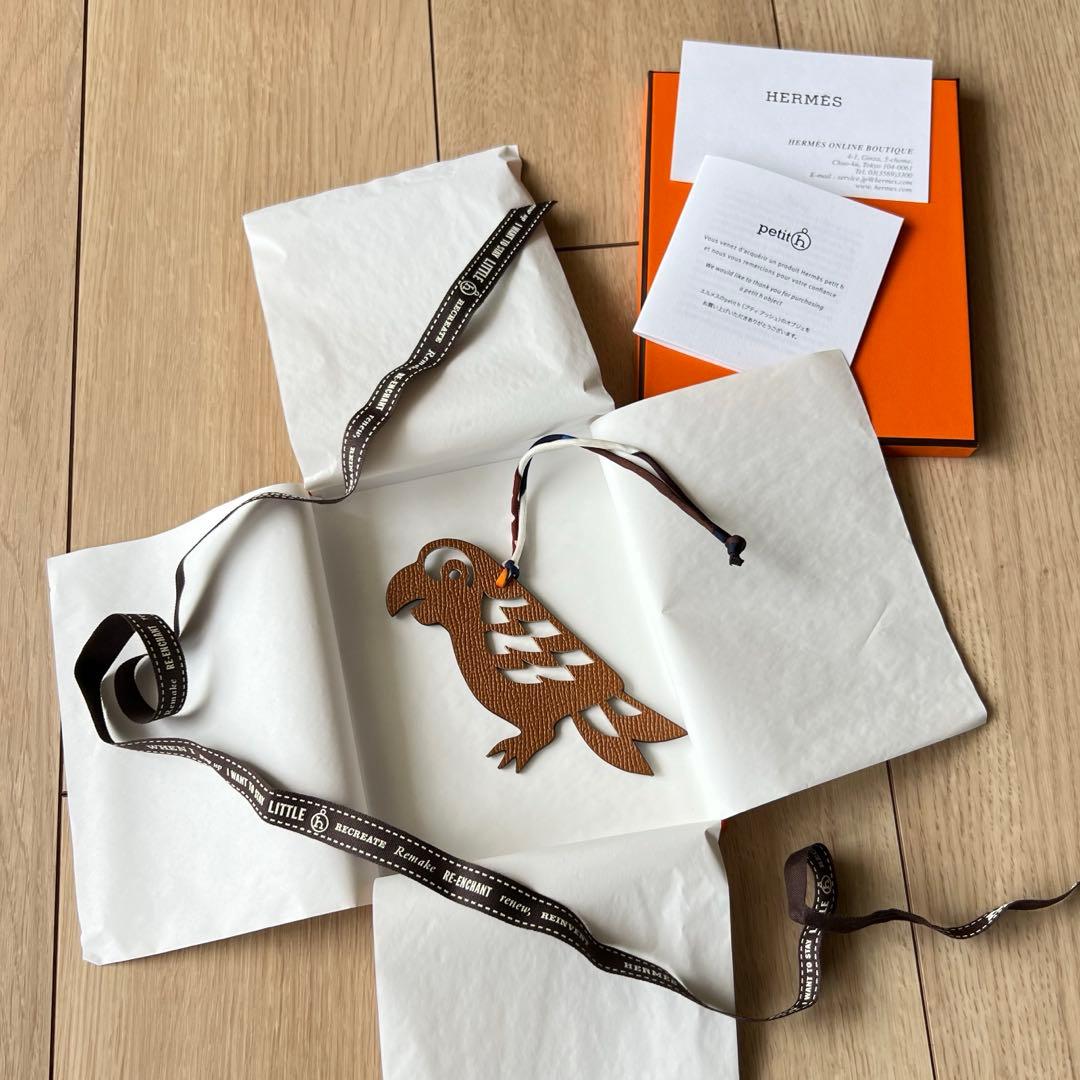 HERMESエルメス バッグチャーム プティアッシュ オウム 美品！