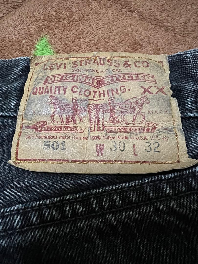90s Levi's 501 USA製先染めブラックＲタブ30×32