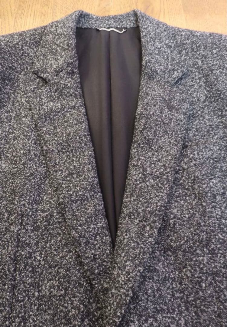 ジョンローレンスサリバン ツイード調テーラードジャケット グレー 秋冬 美品