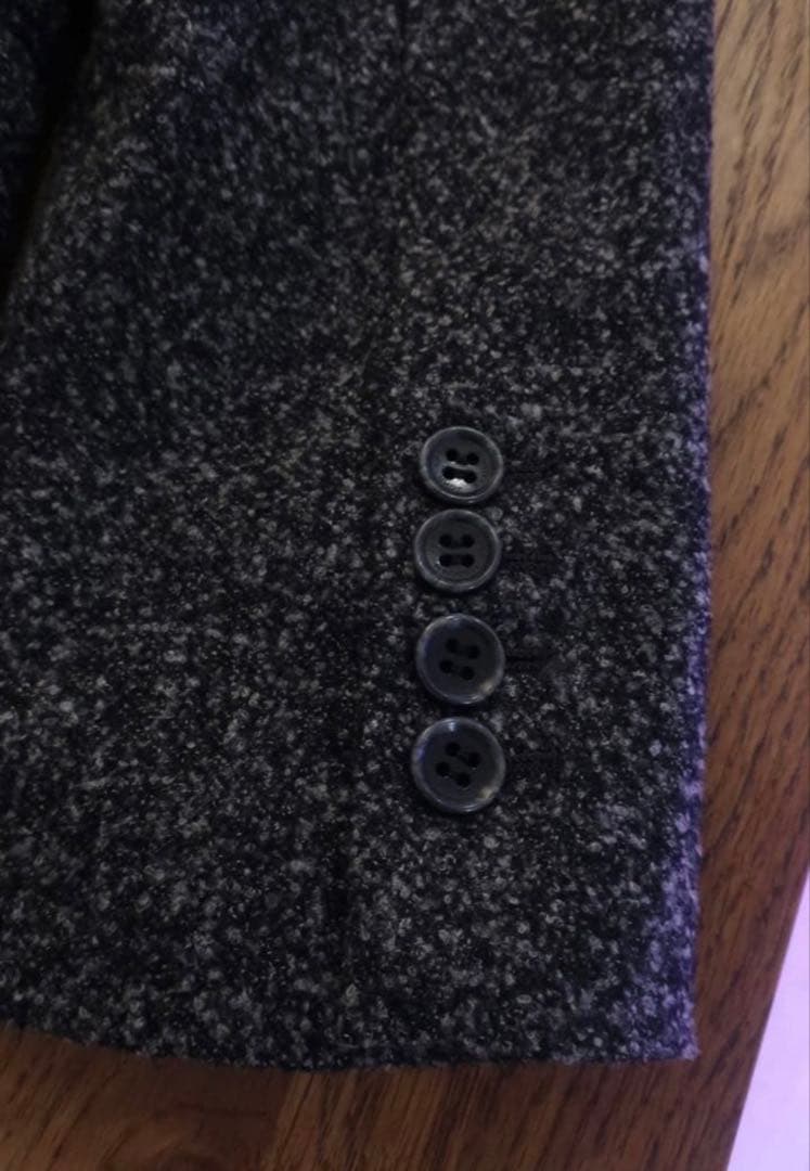 ジョンローレンスサリバン ツイード調テーラードジャケット グレー 秋冬 美品