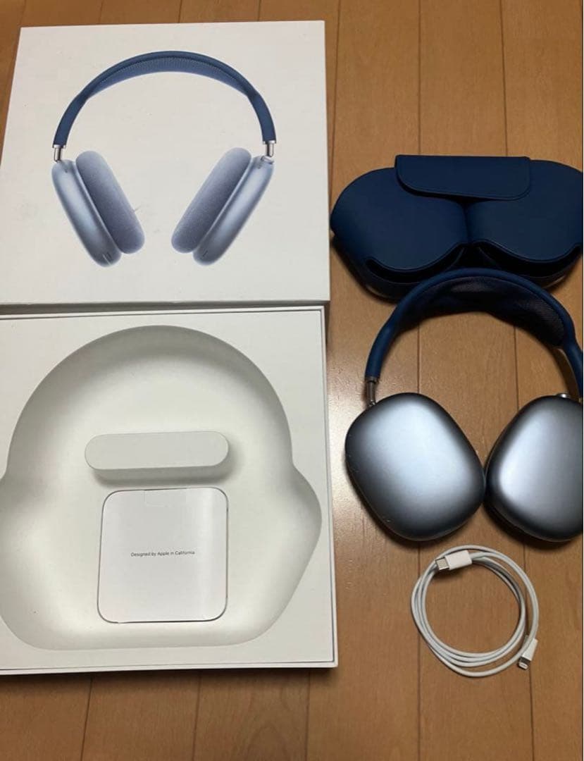 正規品 Air Pods Max AirPodsMAXスカイブルー動作良好