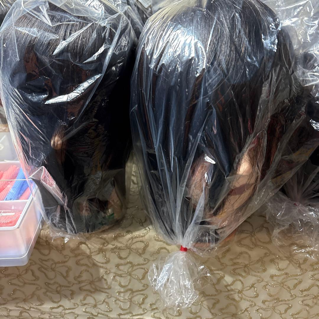 美容師実技試験対応 練習用試験用含む　ウィッグ14体セット　他　おまけ