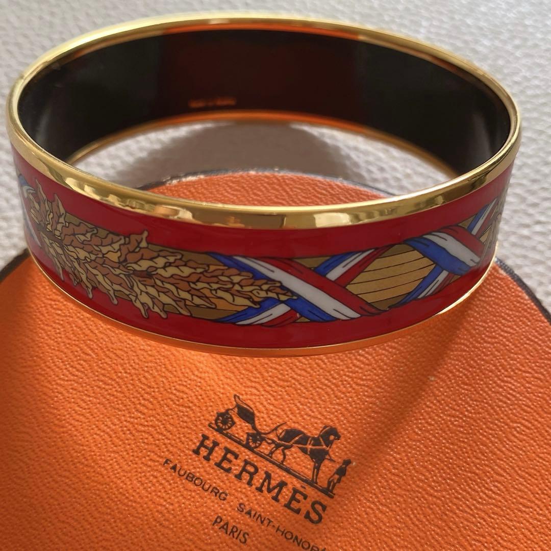 タイムセール❣️直営店購入❤︎HERMES❤︎レア エマイユ バングル ブレスレット