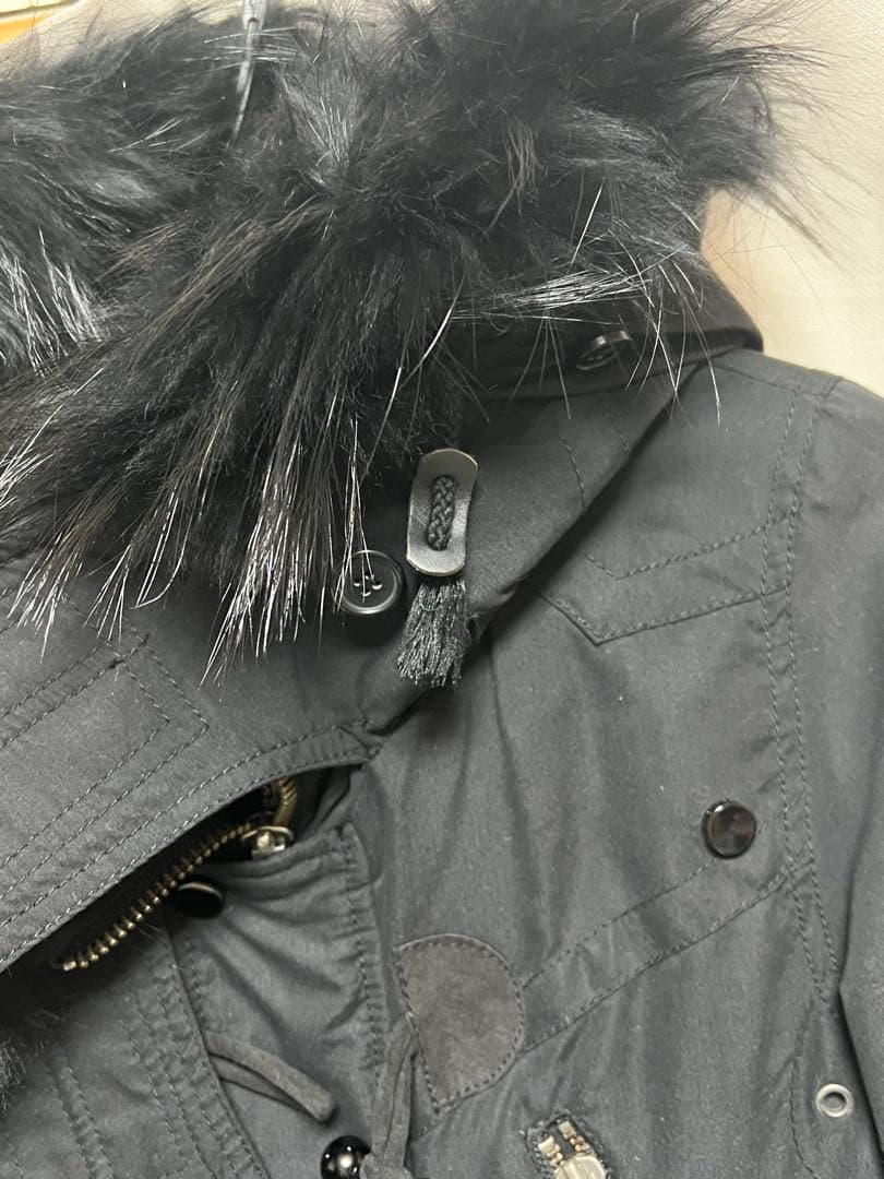 SLY N3-B ラクーンファー　モッズコート ミリタリー　ブラック