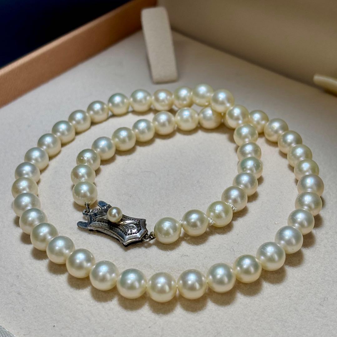あこや真珠✨　ネックレス　約6.5-7.0 シルバー刻印　本真珠　冠婚葬祭