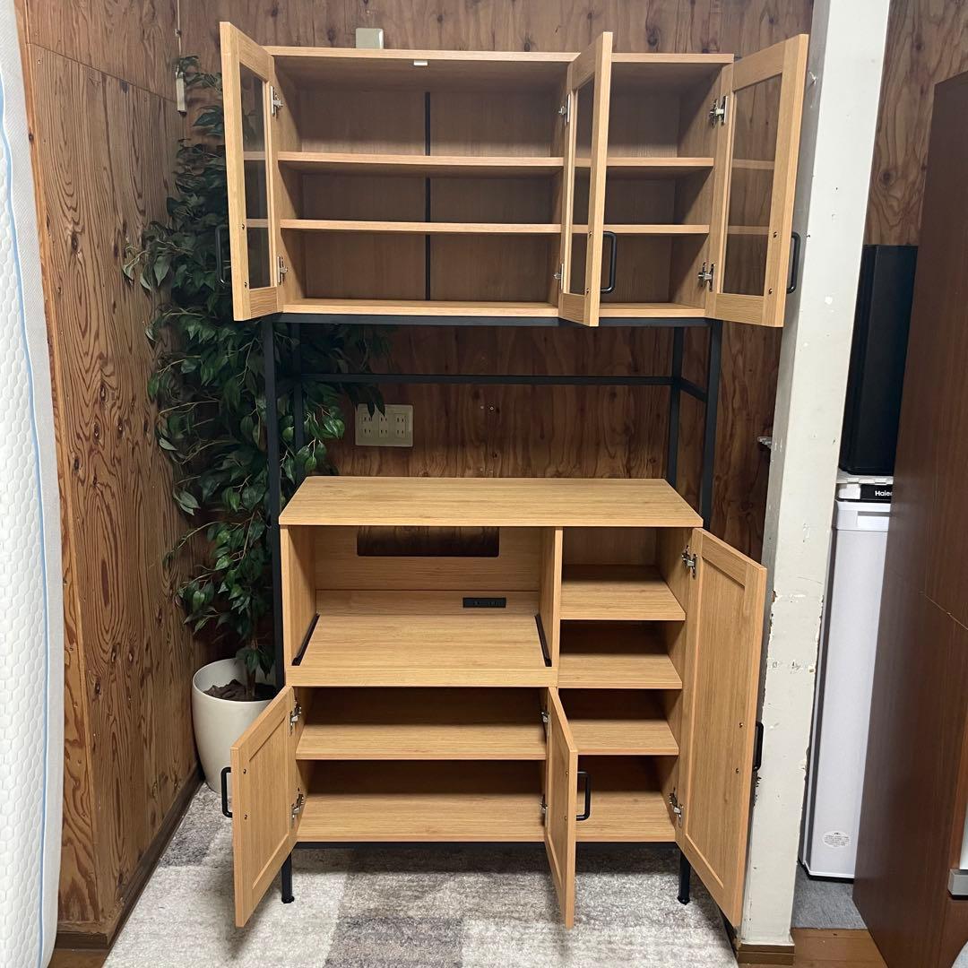 都内23区送料無料✨ヴィンテージ食器棚✨ 幅93.5cm