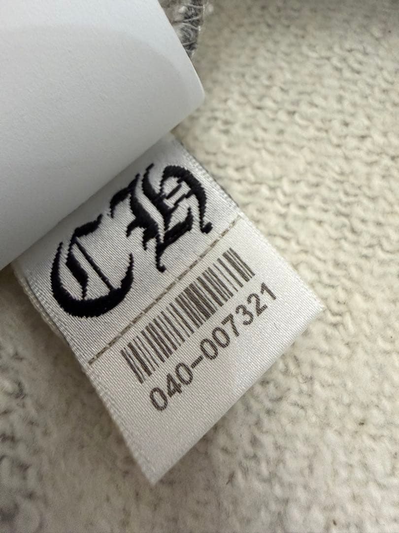 CHROME HEARTS ハーフジップ Y NOT クロスパッチ スウェット