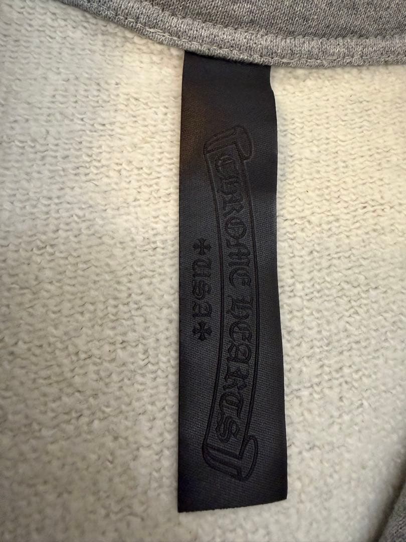 CHROME HEARTS ハーフジップ Y NOT クロスパッチ スウェット