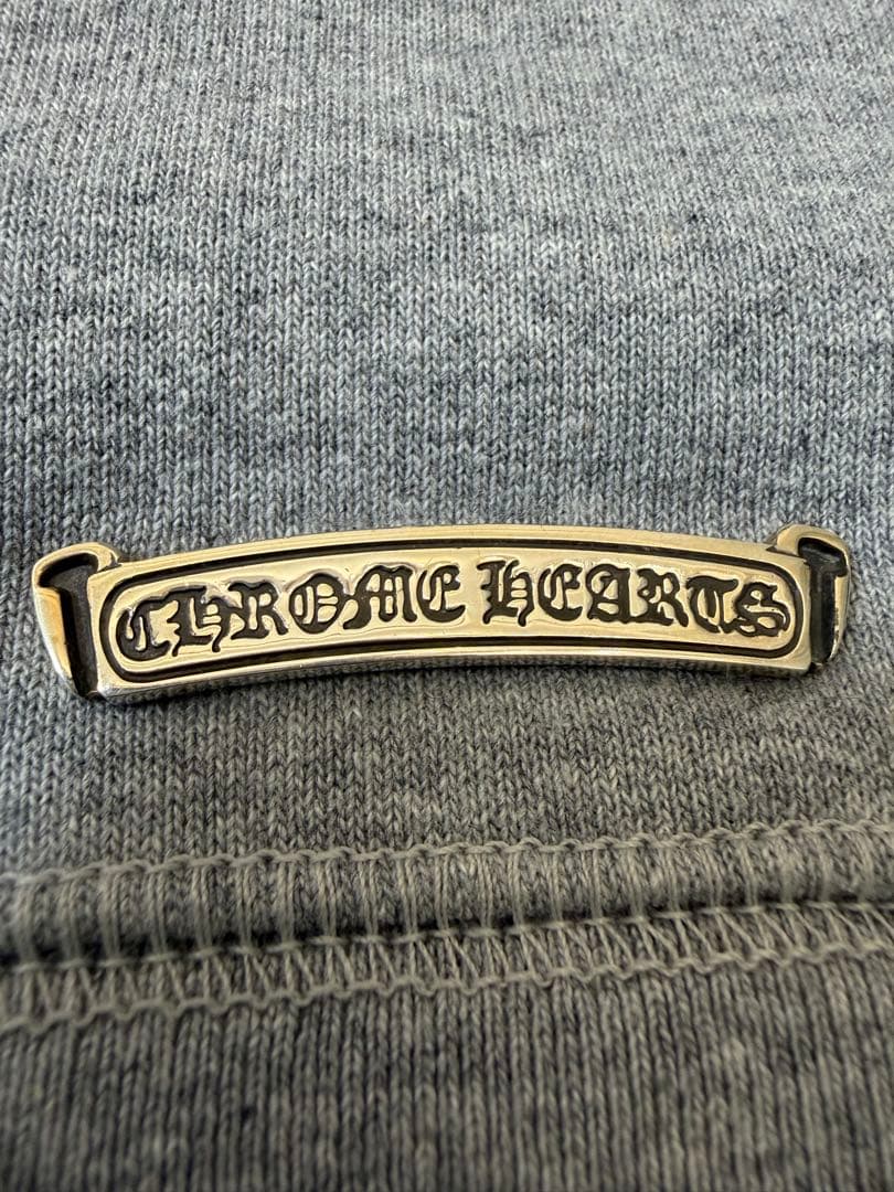 CHROME HEARTS ハーフジップ Y NOT クロスパッチ スウェット