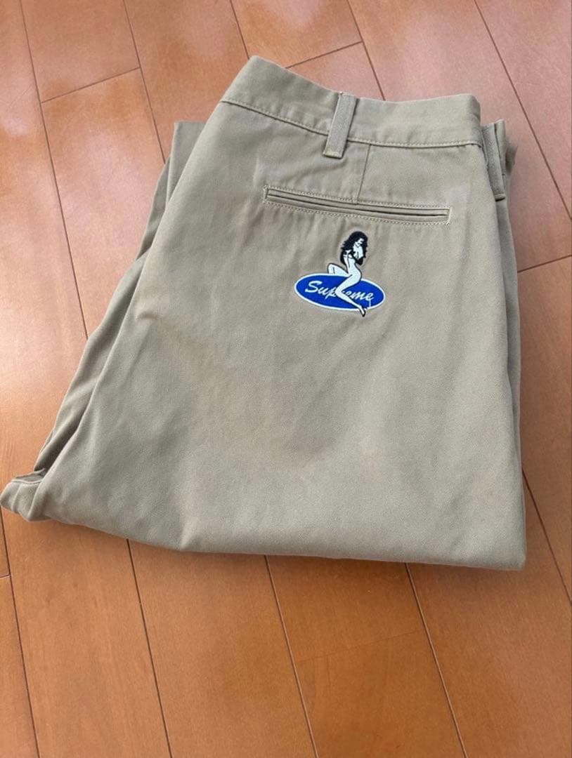 Supreme ベージュ チノパン　36