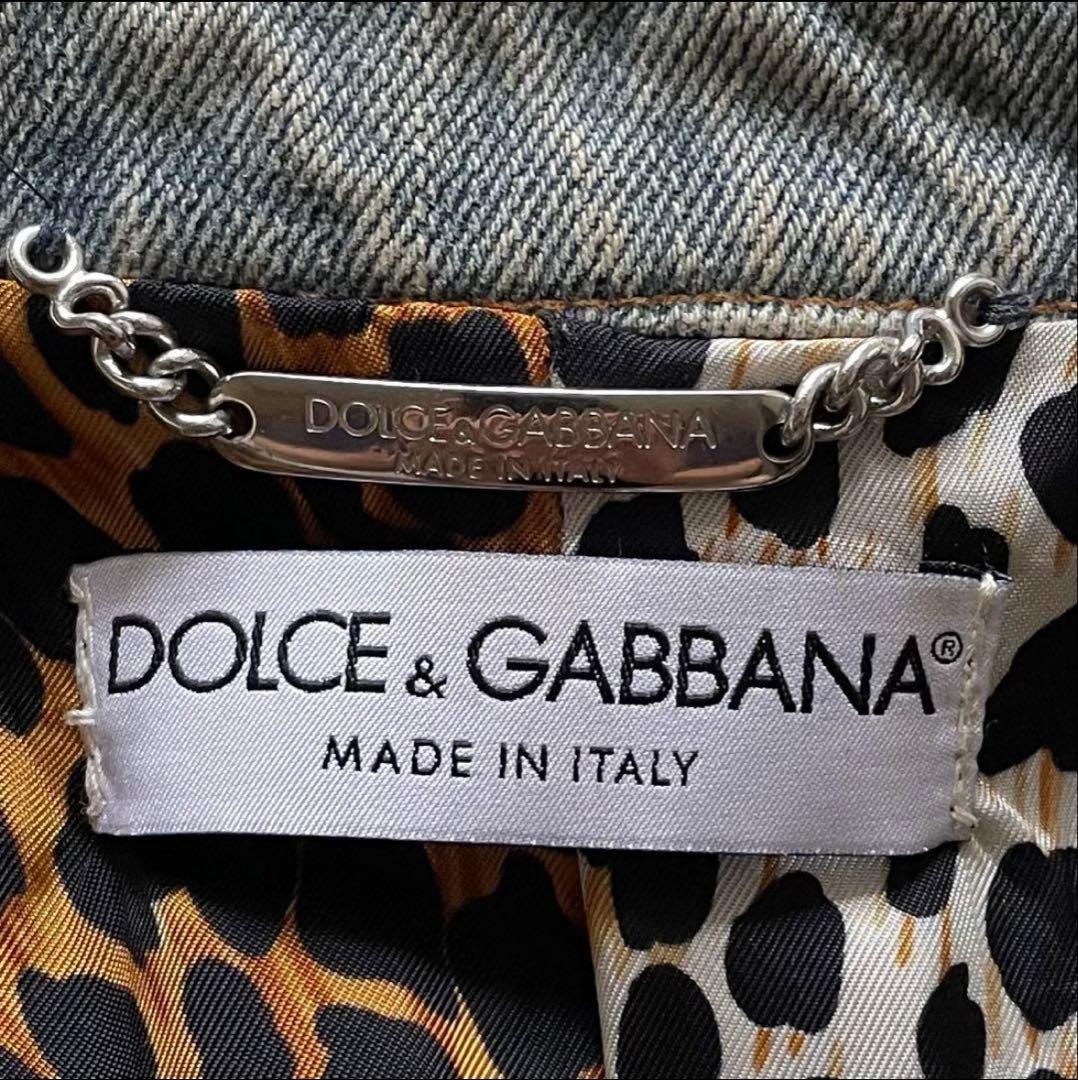 ドルチェアンドガッパーナ レオパード柄 デニムジャケット