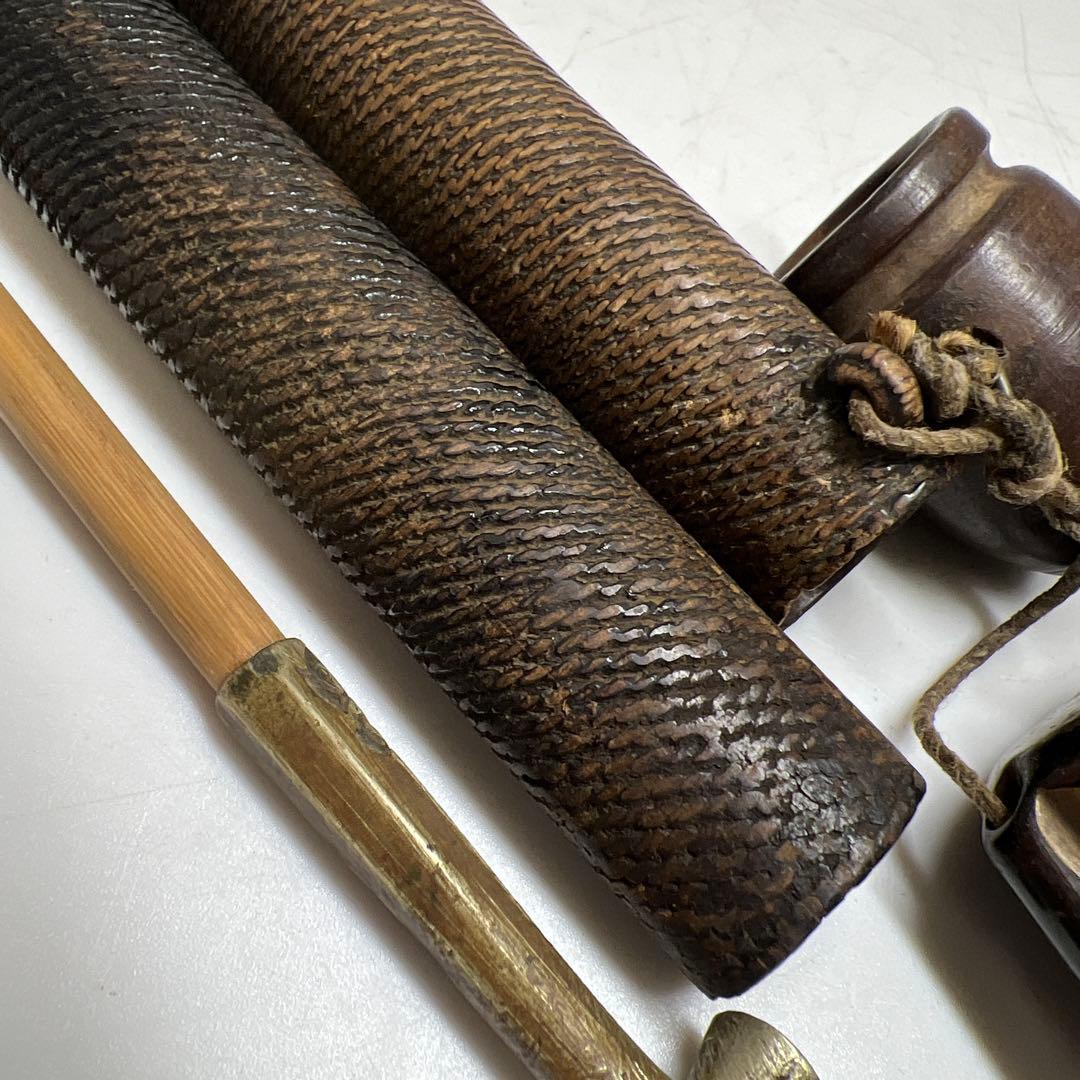 江戸時代　木製印籠、タバコ入　123g 東Y7-1204☆2Fタサオ