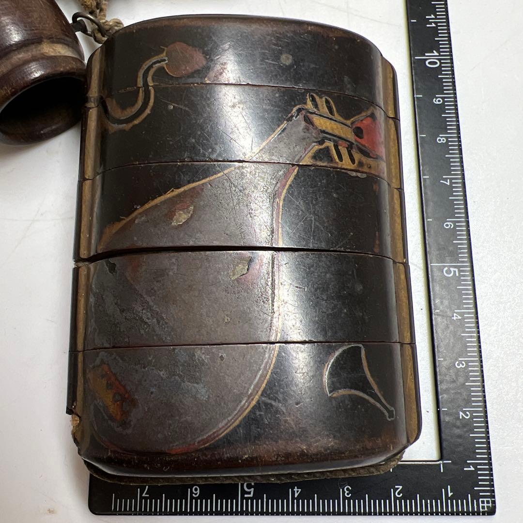 江戸時代　木製印籠、タバコ入　123g 東Y7-1204☆2Fタサオ