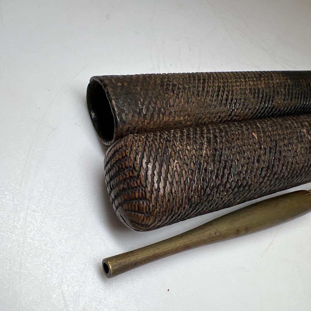 江戸時代　木製印籠、タバコ入　123g 東Y7-1204☆2Fタサオ