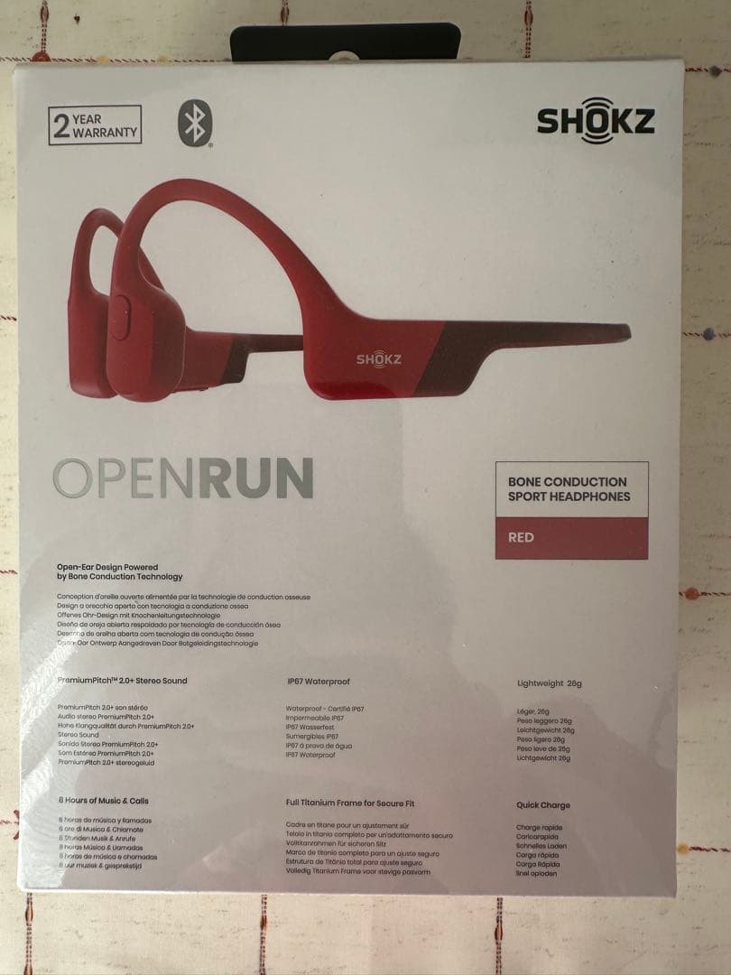 ★新品(完全未開封)★Shockz 骨伝導イヤホン OpenRun Red