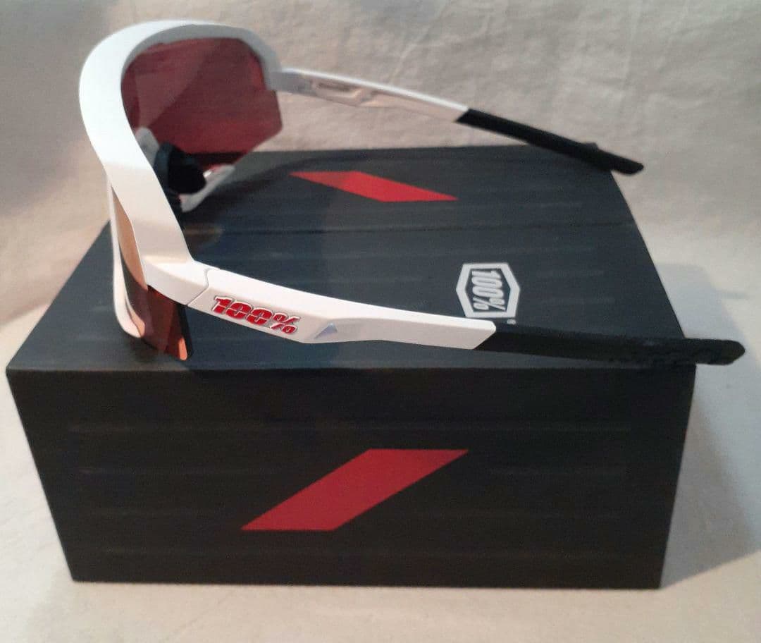 100% Slendale ホワイト レッドミラーレンズ ワンハンドレッド