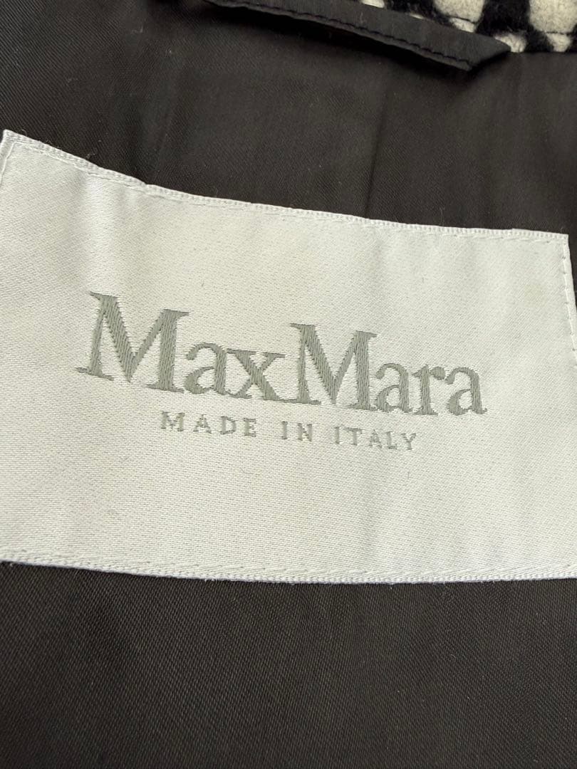 MAX MARA マックスマーラ 総柄ウールアルパカコート