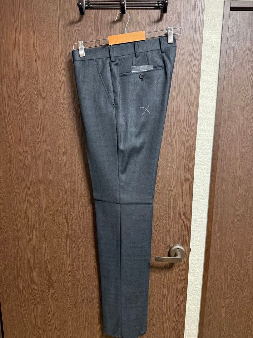 A4新品未使用！極上イタリアREDAウール100%グレー3ピーススーツ！極小訳