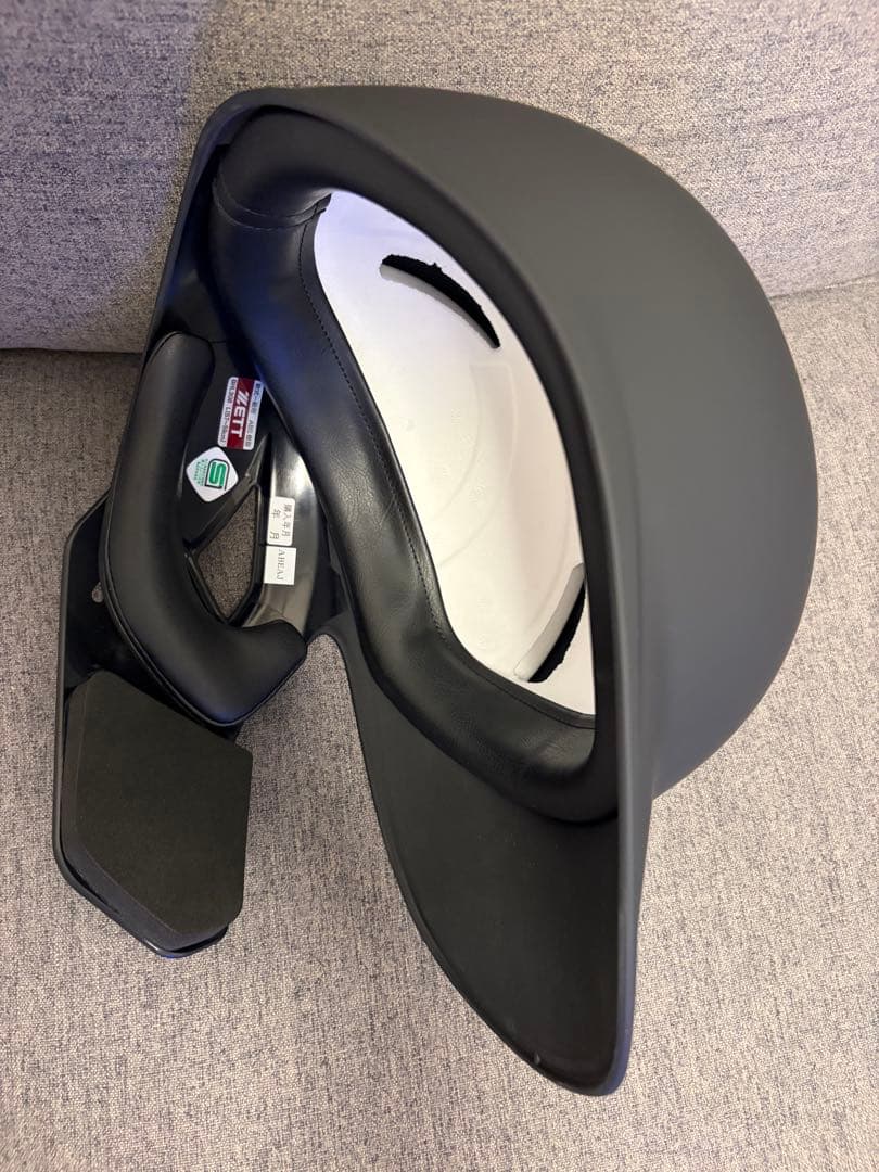 ZETT J.S.B.B ヘルメット 艶消しフェイスガード付き　片耳