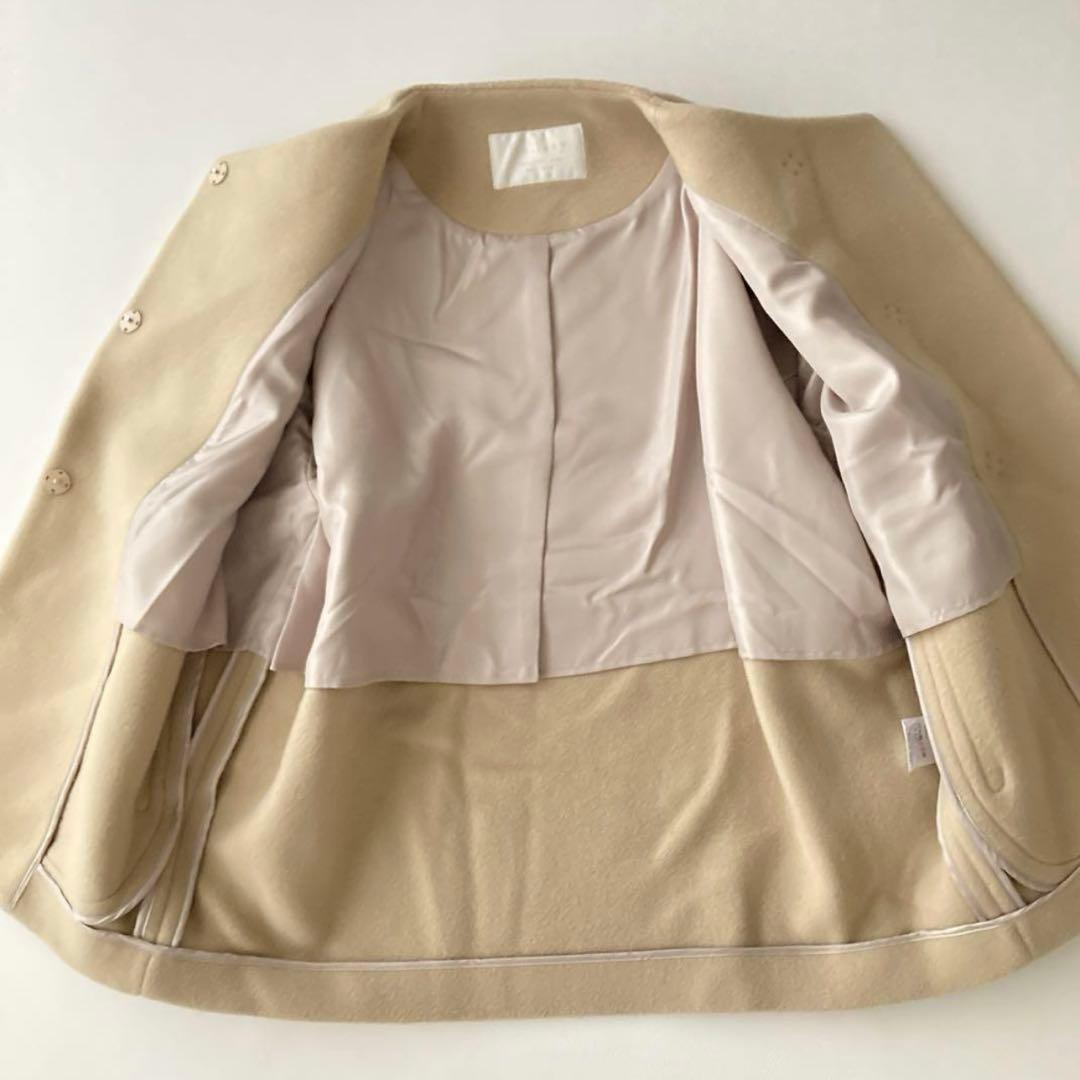 23AW ボールジィ　ウールナイロンベロア コクーンコート　ベージュ