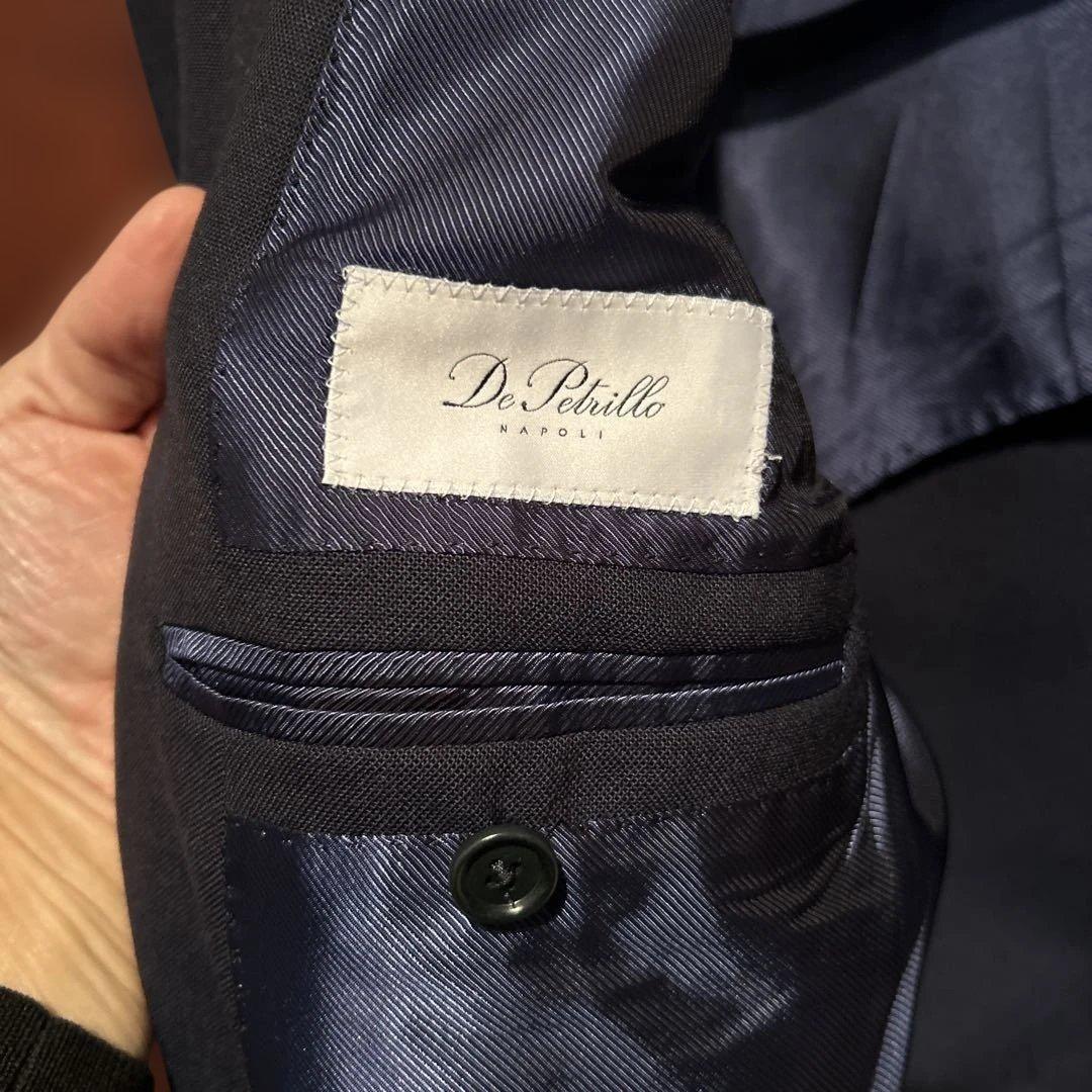 デペトリロ　6B ダブル　ネイビーブレザー