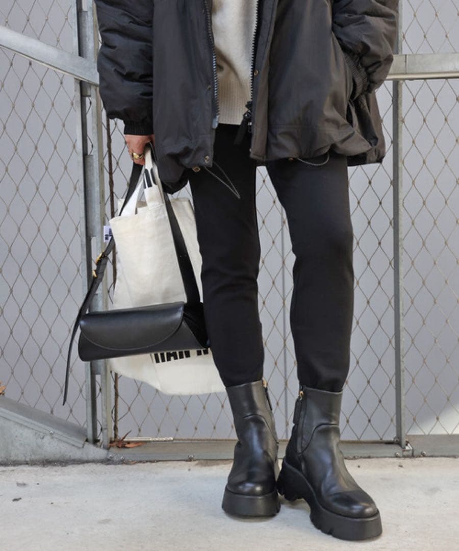 ドゥーズィエムクラス　Warm Zip レギンスパンツ　38