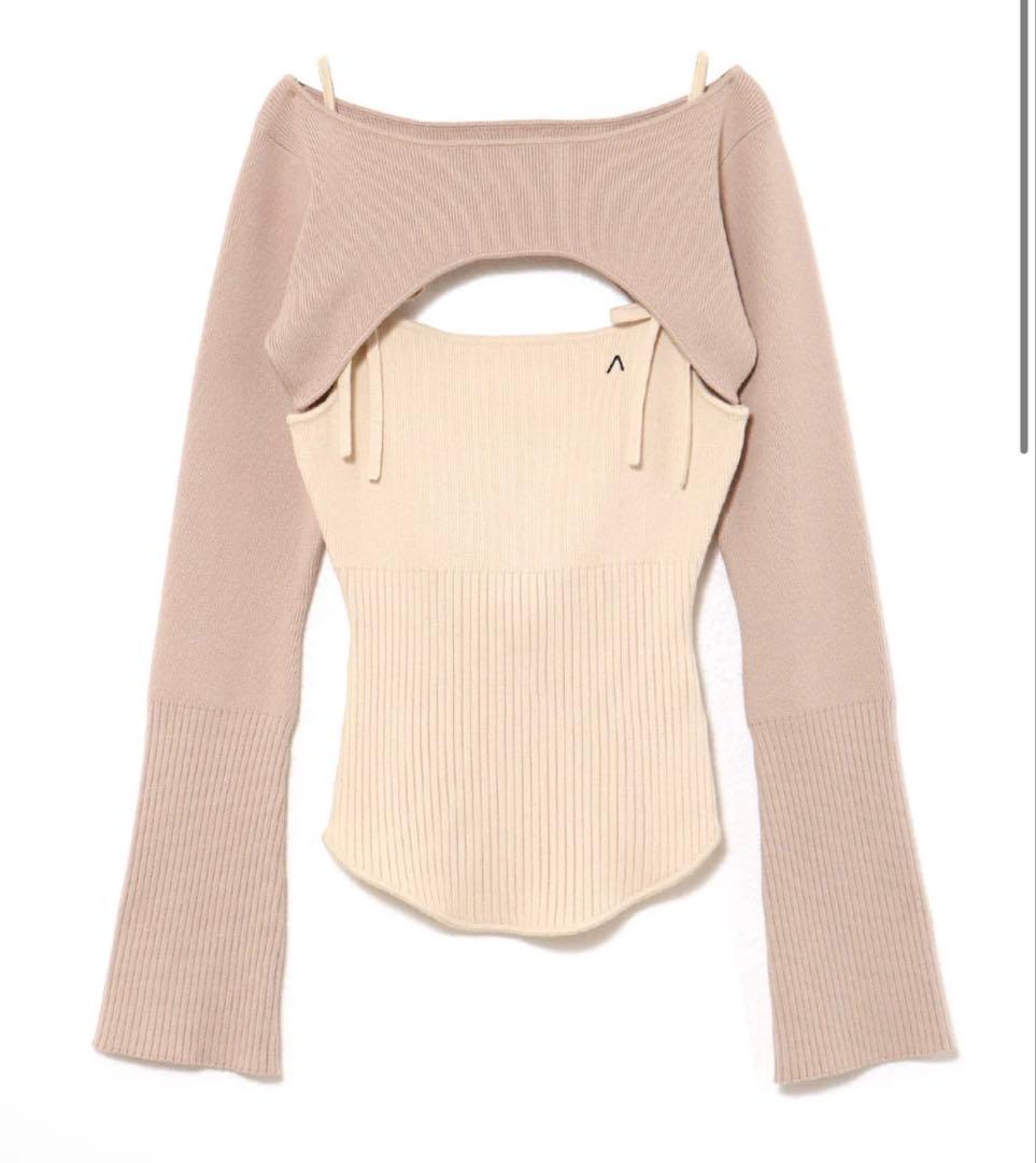 トップス bebe ribbon set tops andmary