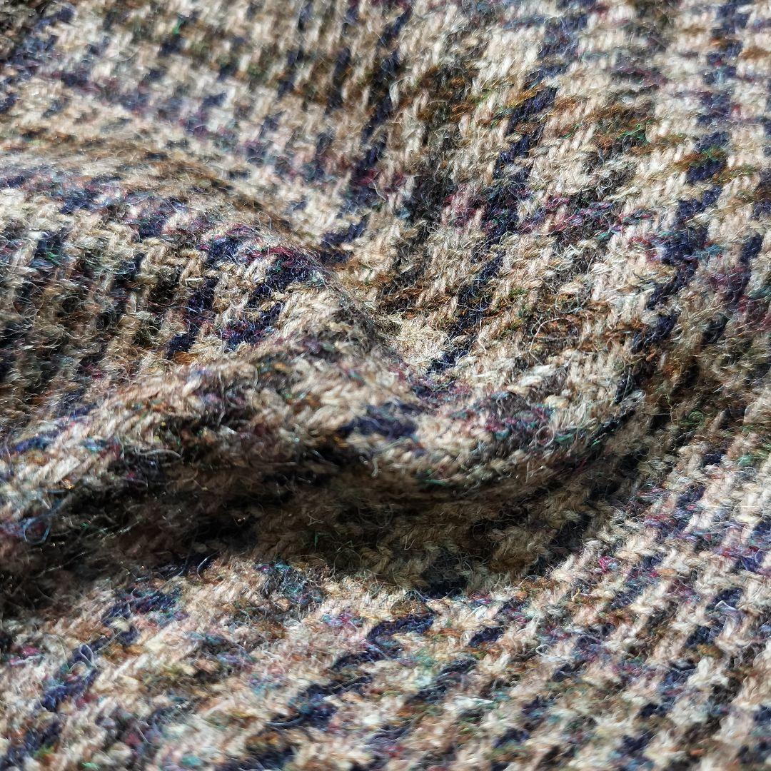 イヴサンローラン　ウール 牛革 ガンクラブチェック テーラードジャケット