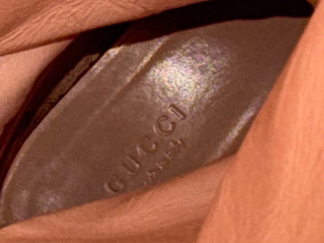 GUCCI ブラックレザーロングブーツ 38