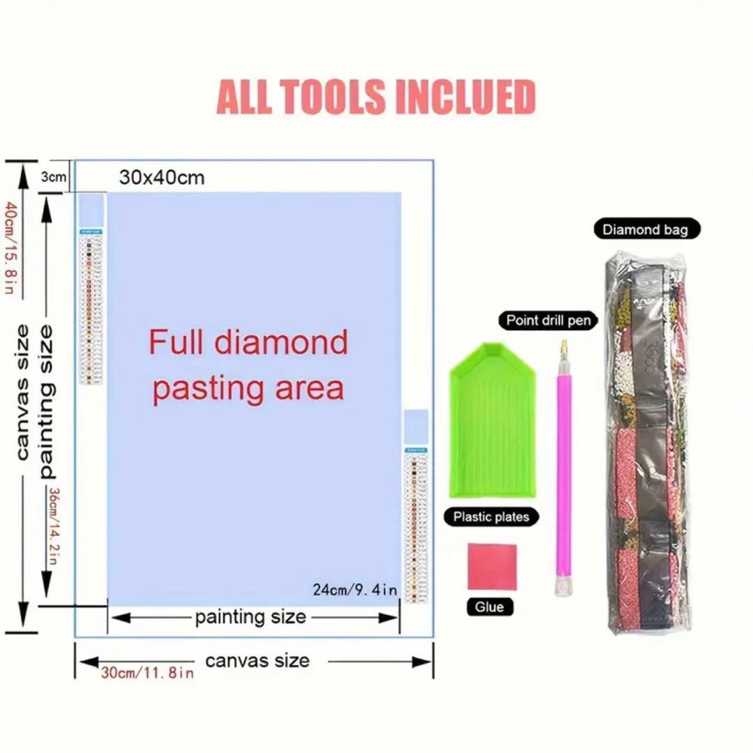 ダイヤモンドアート まとめ売り 11点 多機能ツールセット40×50 30×40