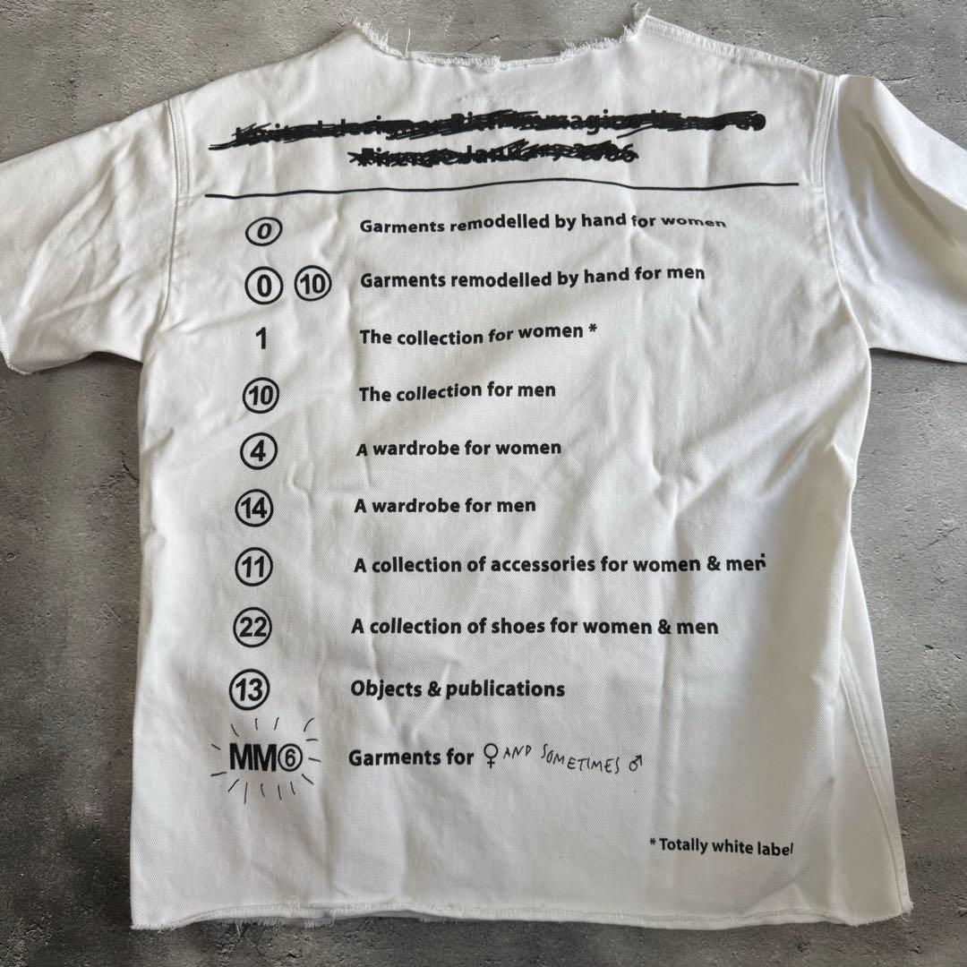 MM6 マルジェラ　Archive カットオフロゴTシャツ　サイズ40