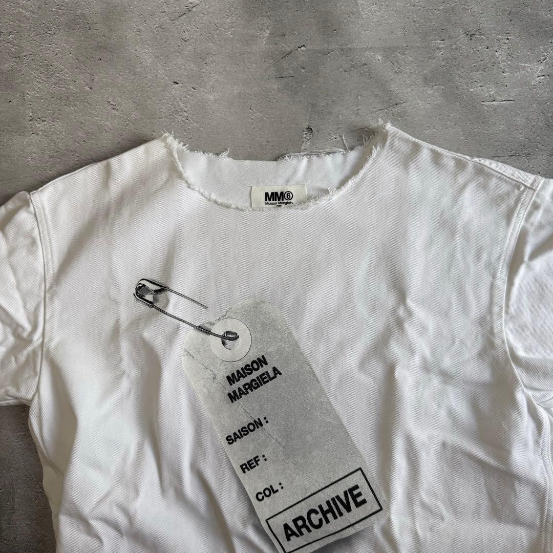 MM6 マルジェラ　Archive カットオフロゴTシャツ　サイズ40