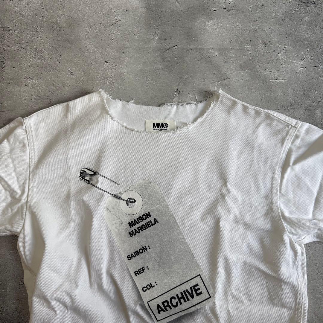 MM6 マルジェラ　Archive カットオフロゴTシャツ　サイズ40