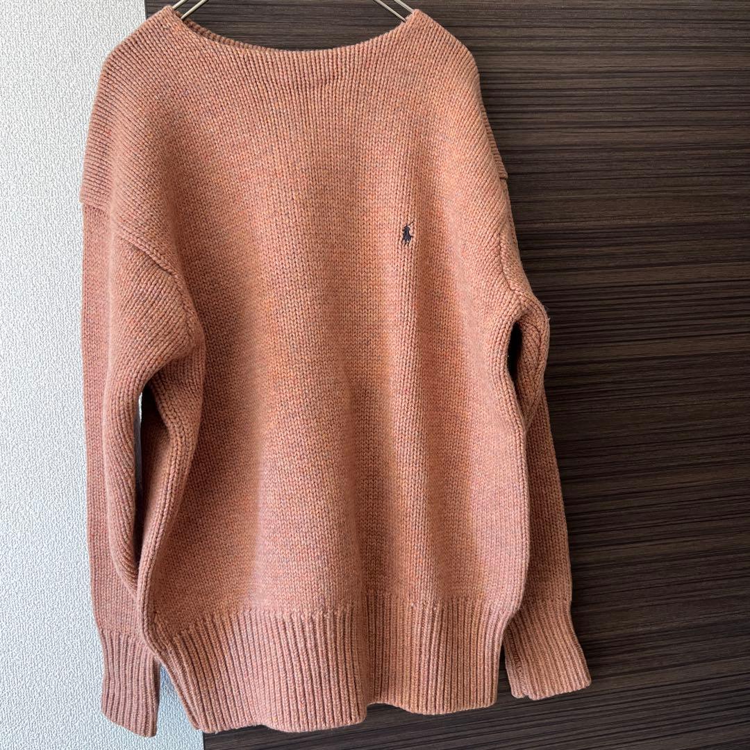 美品Polo by Ralph Lauren ピンクニットセーター M