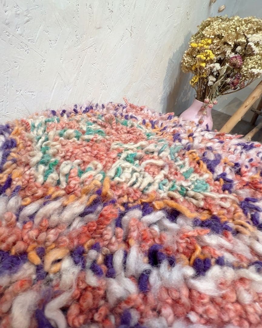 モロッコラグ リメイク プフ60×60×20