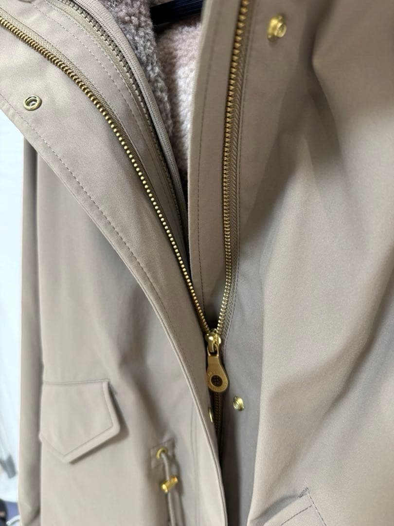 ベージュ 取り外し可能なボア裏地 モッズコート ブルーレーベル♡防寒着