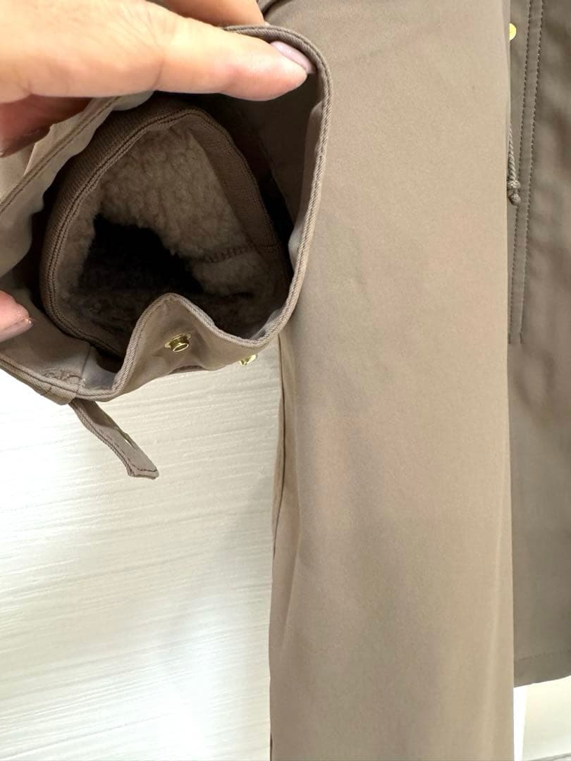 ベージュ 取り外し可能なボア裏地 モッズコート ブルーレーベル♡防寒着