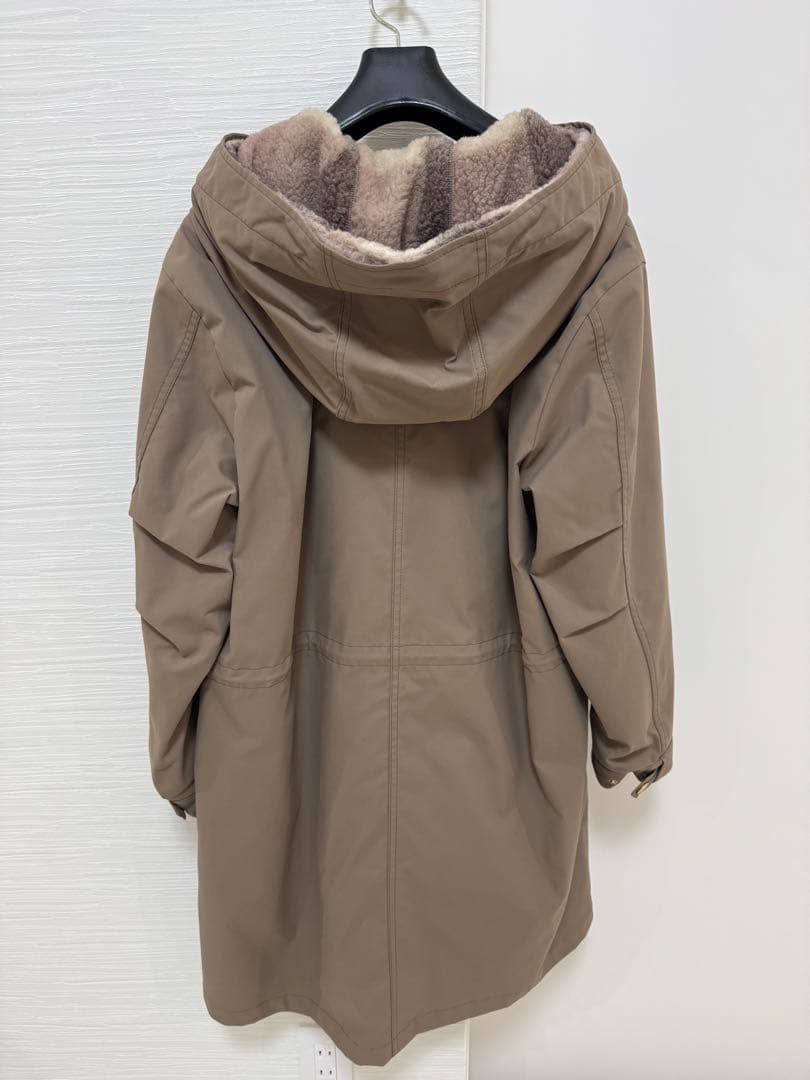 ベージュ 取り外し可能なボア裏地 モッズコート ブルーレーベル♡防寒着