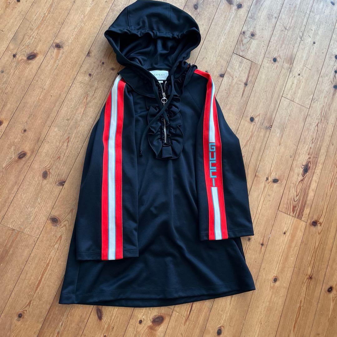 GUCCI グッチ テクニカルジャージ フリル プルオーバー チュニック