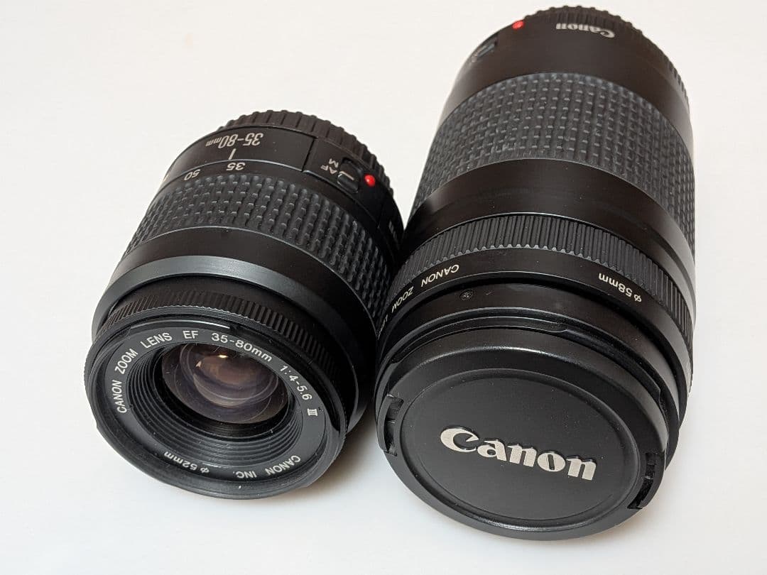 Canon EOS KISS 一眼レフカメラ 2本レンズ付き　動作確認済み