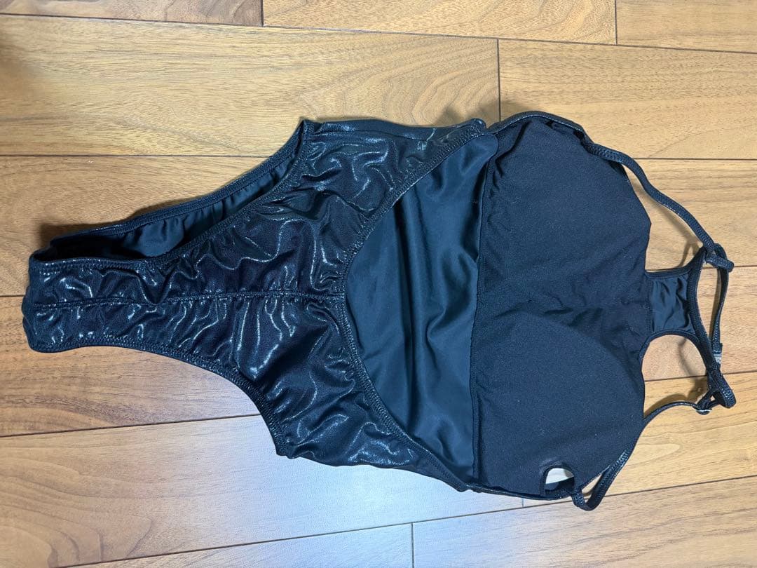 NABBAロゴ入りブラック水着 ハイカット