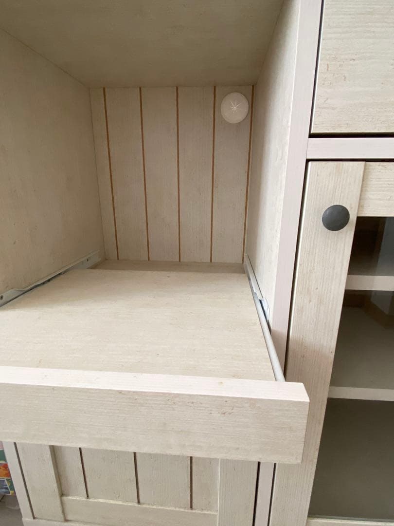 ニトリ　カウンターワゴン　食器棚 (リズバレーSLM8075S)