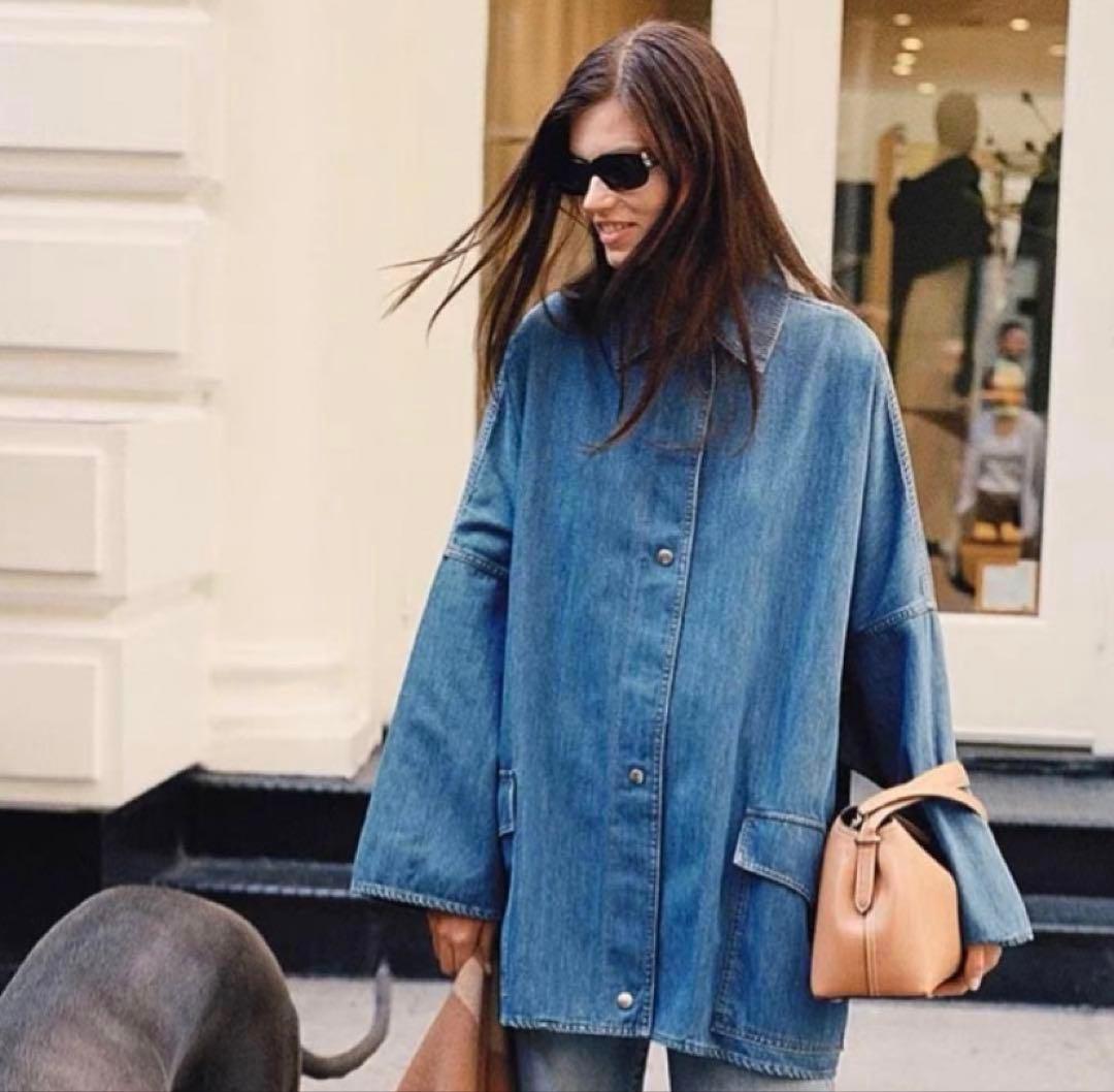 TOTEME トーテム デニムジャケット オーバーサイズ【M/L】ブルー 370