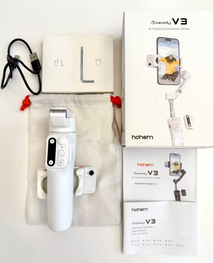 iSteady V3 スマホ ジンバル hohem 白